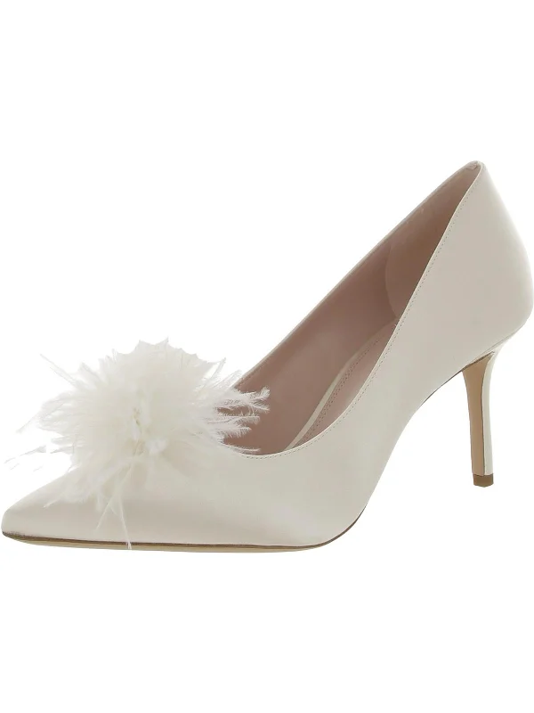 Marabou Heel Womens Slip-On Dressy Pumps