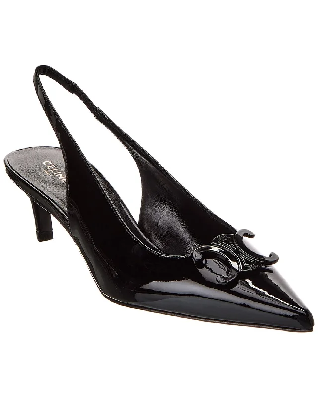 CELINE Alma Triomphe Patent Slingback Pump