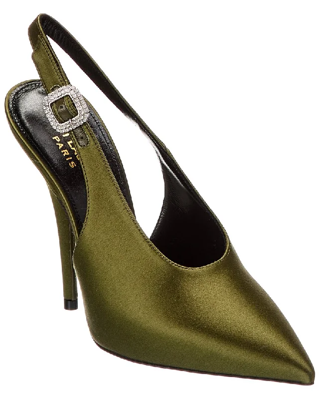 Saint Laurent Yasmeen 115 Satin Slingback Pump