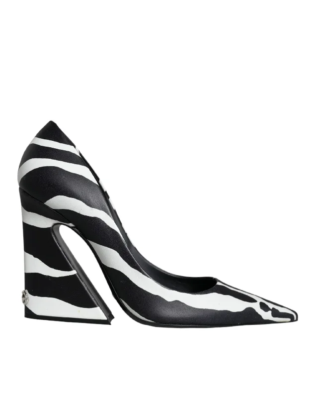 Dolce & Gabbana   Zebra Leather Heels Pumps Women's Shoes (Pre-Owned)