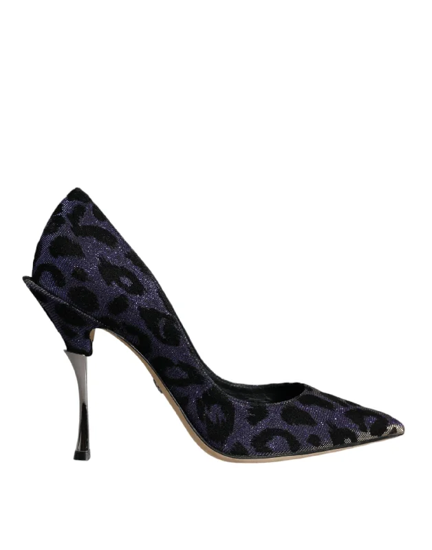 Dolce & Gabbana  Leopard Lurex High Heels Pumps Women's Shoes