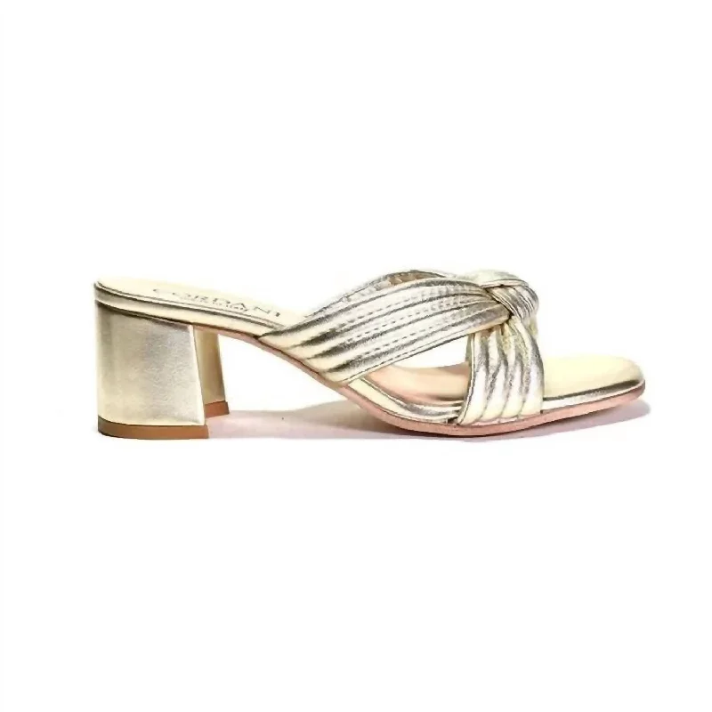 Women Imani Heel In Platino/ Gold