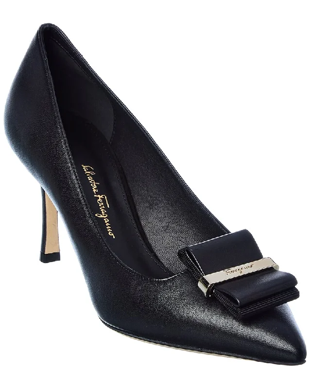 Salvatore Ferragamo Winnie Leather Pump