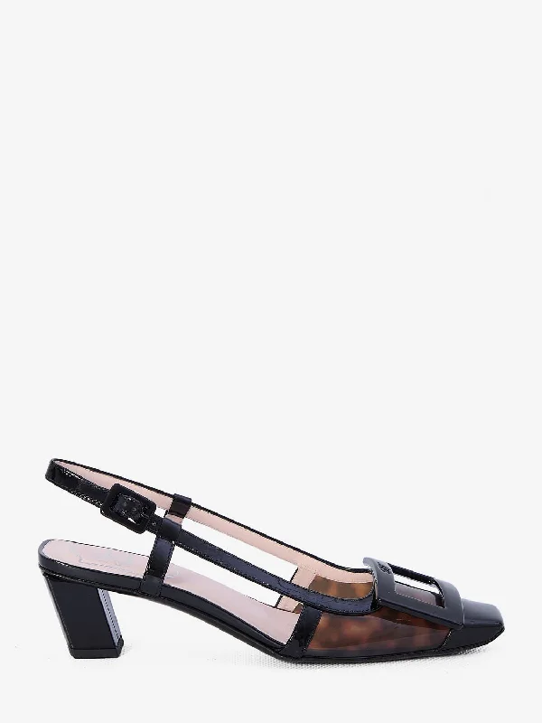 ROGER VIVIER Elegant Slingback Pumps with Tortoiseshell Detail, 4.5cm Heel