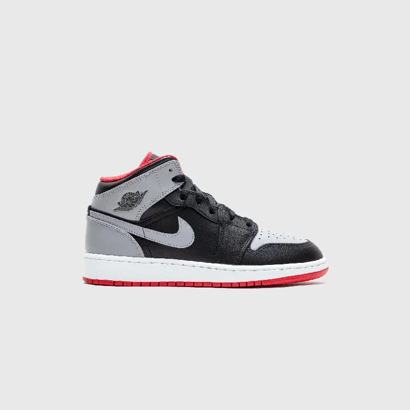 AIR JORDAN 1 MID (GS) "BLACK & CEMENT"