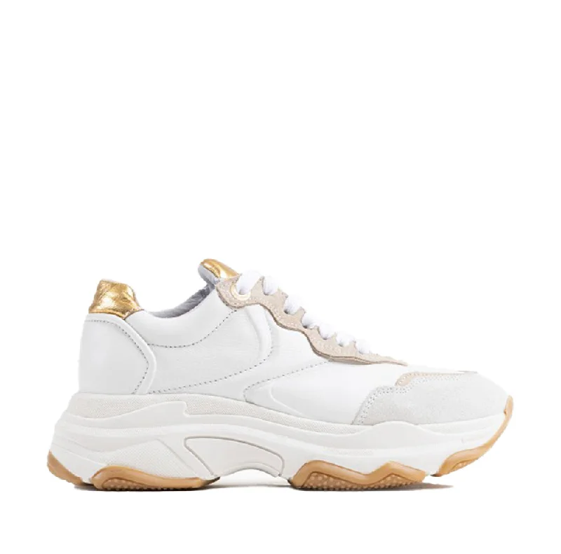 Baisley Off White Gold Chunky Sneakers