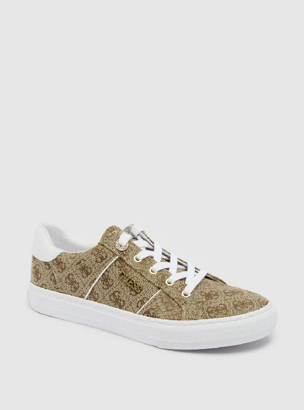 Brown Logo Loven Low-Top Sneakers