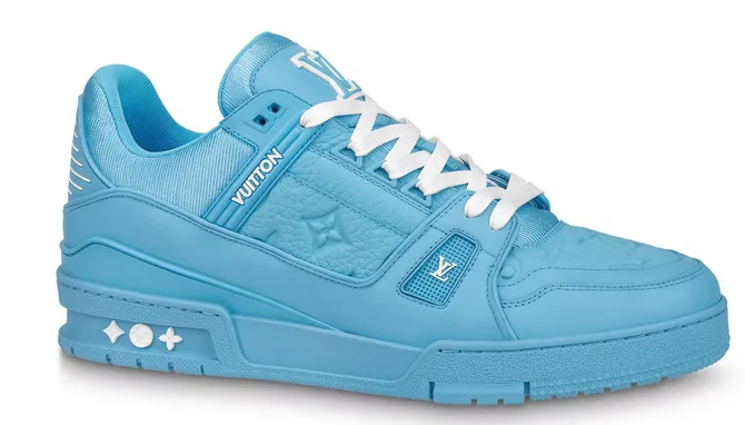 Louis Vuitton Trainer Blue Embossed Monogram