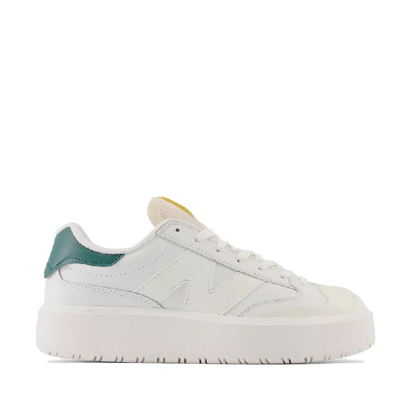 CT302LF White Teal Platform Sneakers