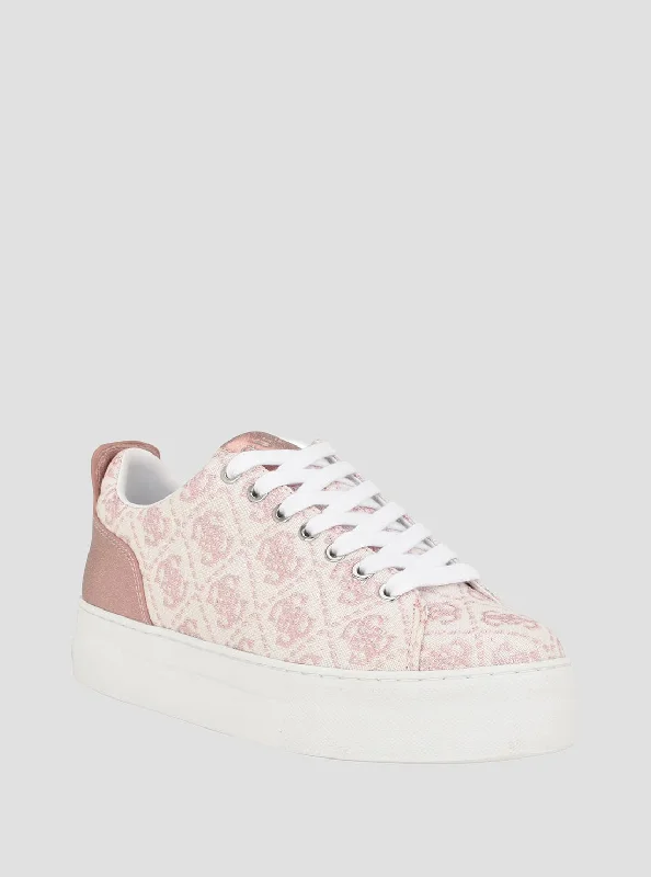 Pink Logo Giaa Low-Top Sneakers