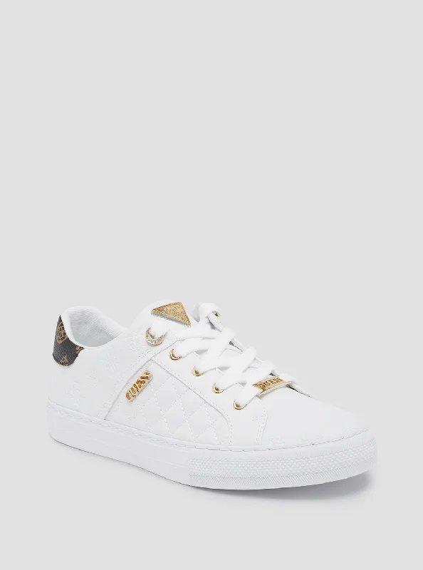 White Larsa Low Top Sneakers