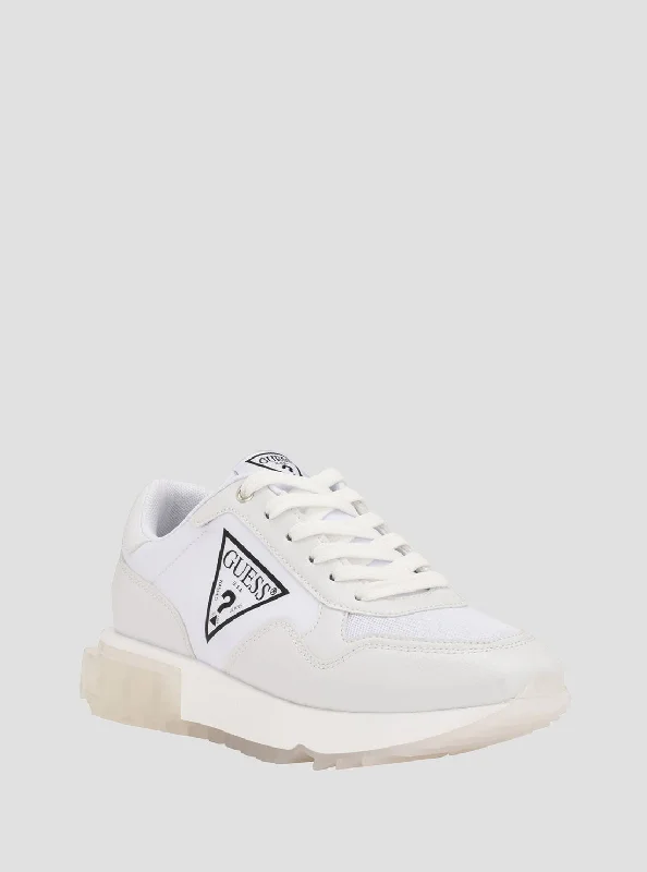 White Melany Logo Low Top Sneakers