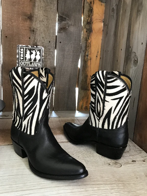 Calf  Black & Zebra Hair On  Tres Outlaws Women's Classic  1818*