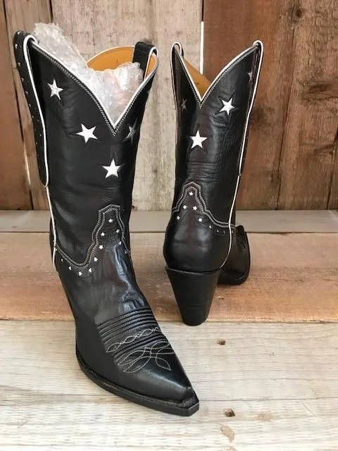 Black Kangaroo & Stars Tres Outlaws Women's Classic Boot 1259@