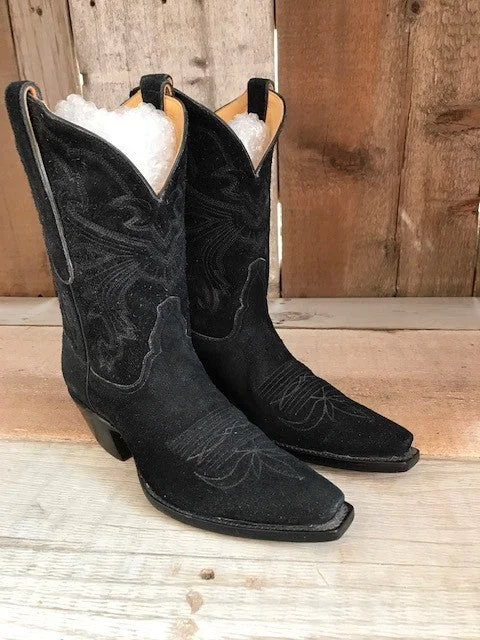 Black Suede  Tres Outlaws Women's Classic Boot 1277@