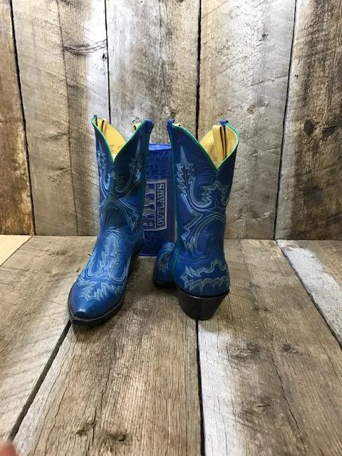 Blue Calf All Stitched Tres Outlaws Women's  Classic Boot 1298 *