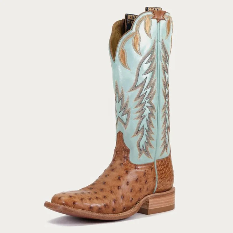 Hyer Women's Brandy & Robin's Blue Full Quill Boots