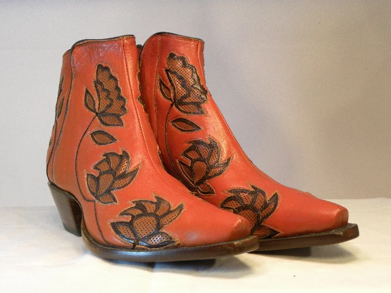 Breezzy Garden  Tres Outlaws Flamingo Zip Boot 1930@