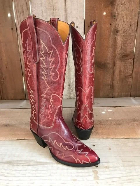 Burgundy Kangaroo Tres Outlaws Women's Classic Boot 2505@