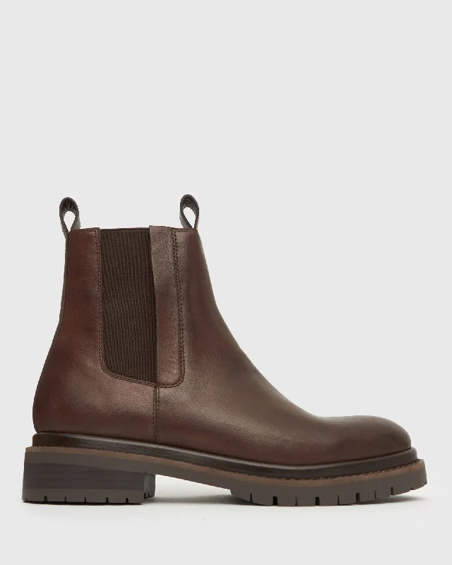 IVY Flat Leather Chelsea Boots