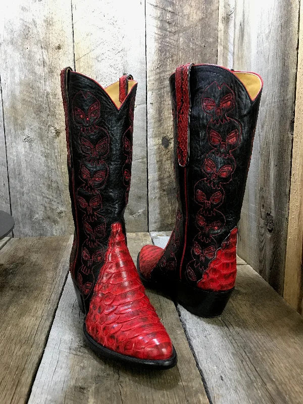 "Python Red Buffalo" Falconhead Women's Classic Boot  1786