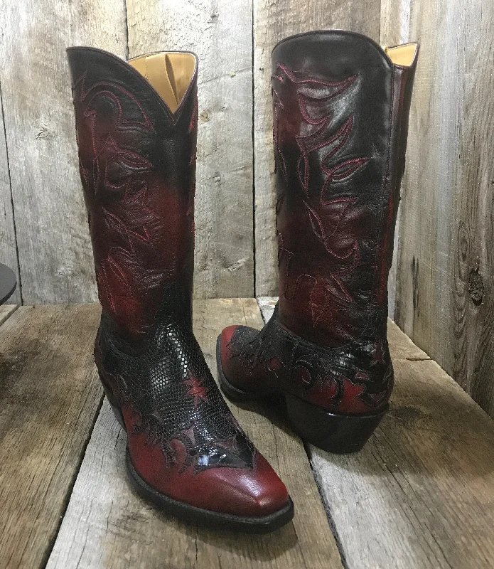 Black Cherry Calf Skin Tres Outlaws Women's Classic  Boot 1958