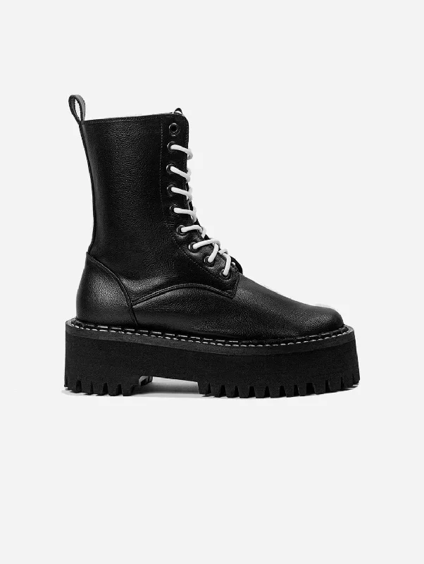 Worker Monster Desserto® Cactus Leather Vegan Boots | Black